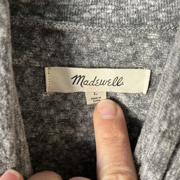 Madewell gray turtleneck long sleeved body suit size L - Picture 2 of 5